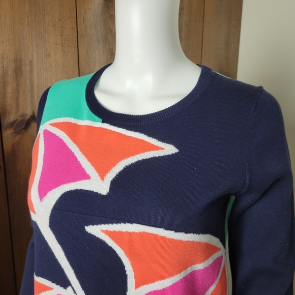 NWT Crown & Ivory Abstract Umbrella Knit Sweater - Picture 5 of 12